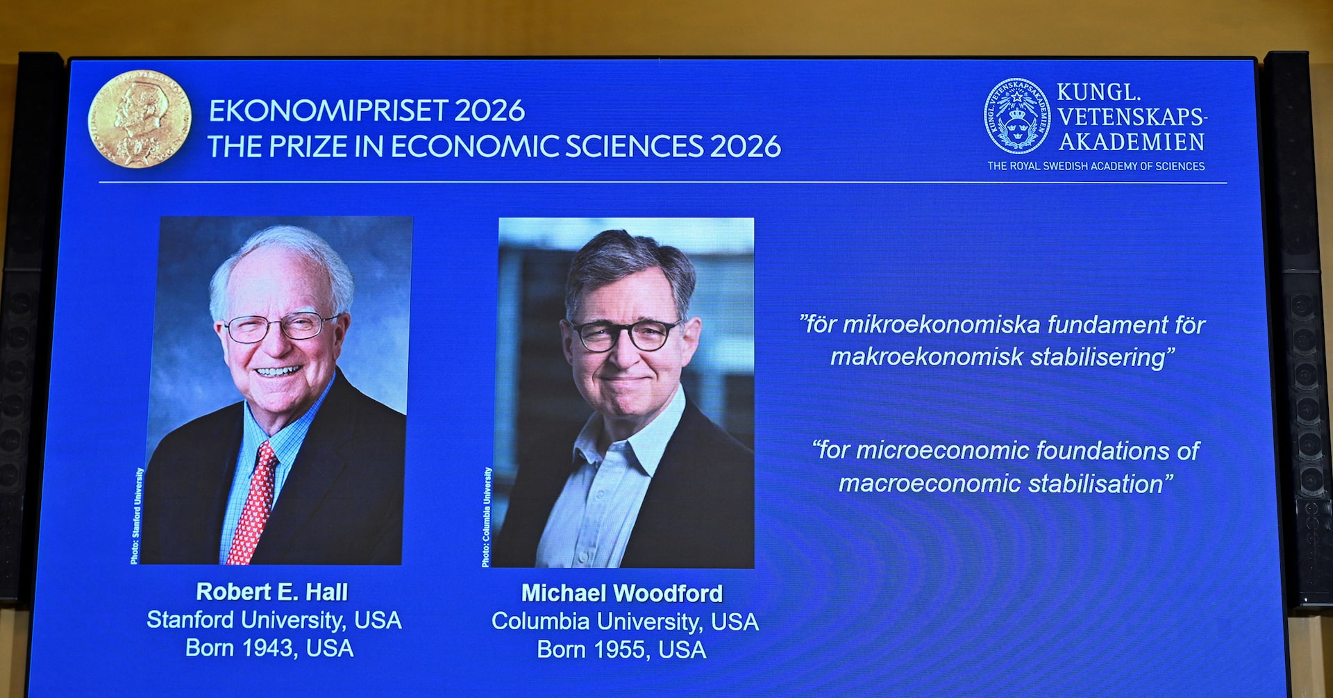 Nobel laureates Hall and Woodford pave the way for economic stability