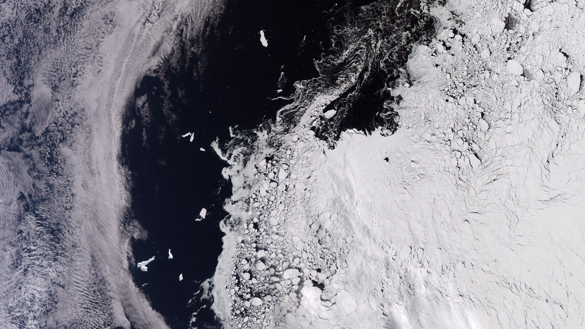 Swirling beauty of Antarctic sea ice highlights fragile balance of Earth's climate system